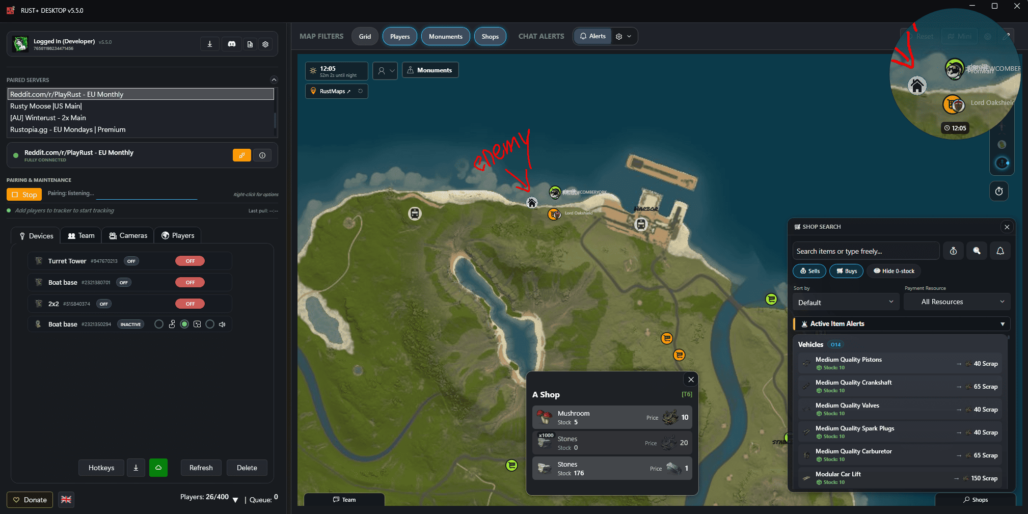 RustPlus Desktop Interface 0